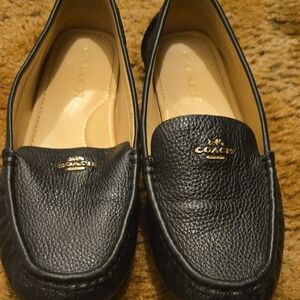 Coach Black Leather Loafers